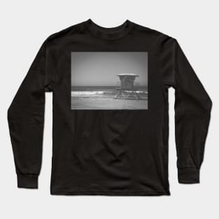 Oceanside California Lifeguard Tower Photo V4 Long Sleeve T-Shirt